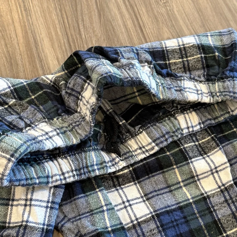 Vermont Flannel Blue Plaid Jogger Pants - Picture 6 of 11